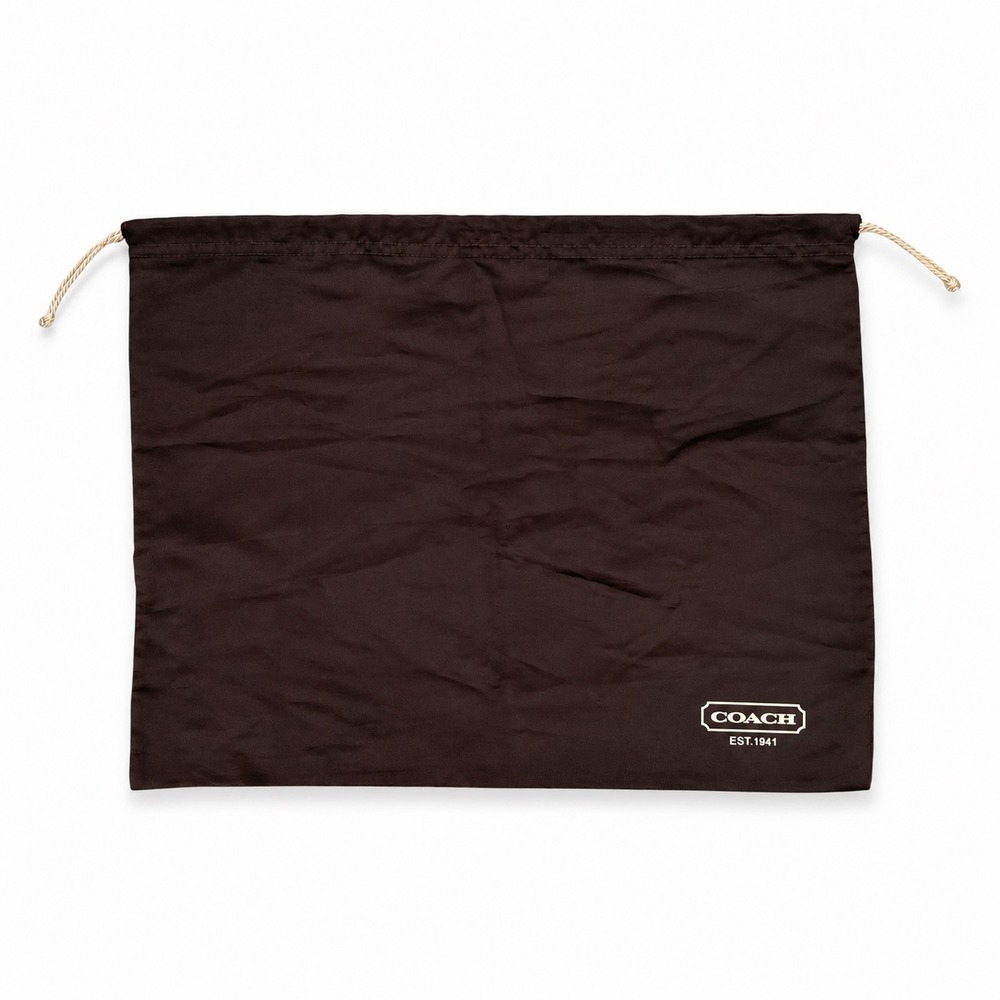 Vintage Coach Dust Bag Brown Drawstring Purse Handbag Storage 15x20 Large